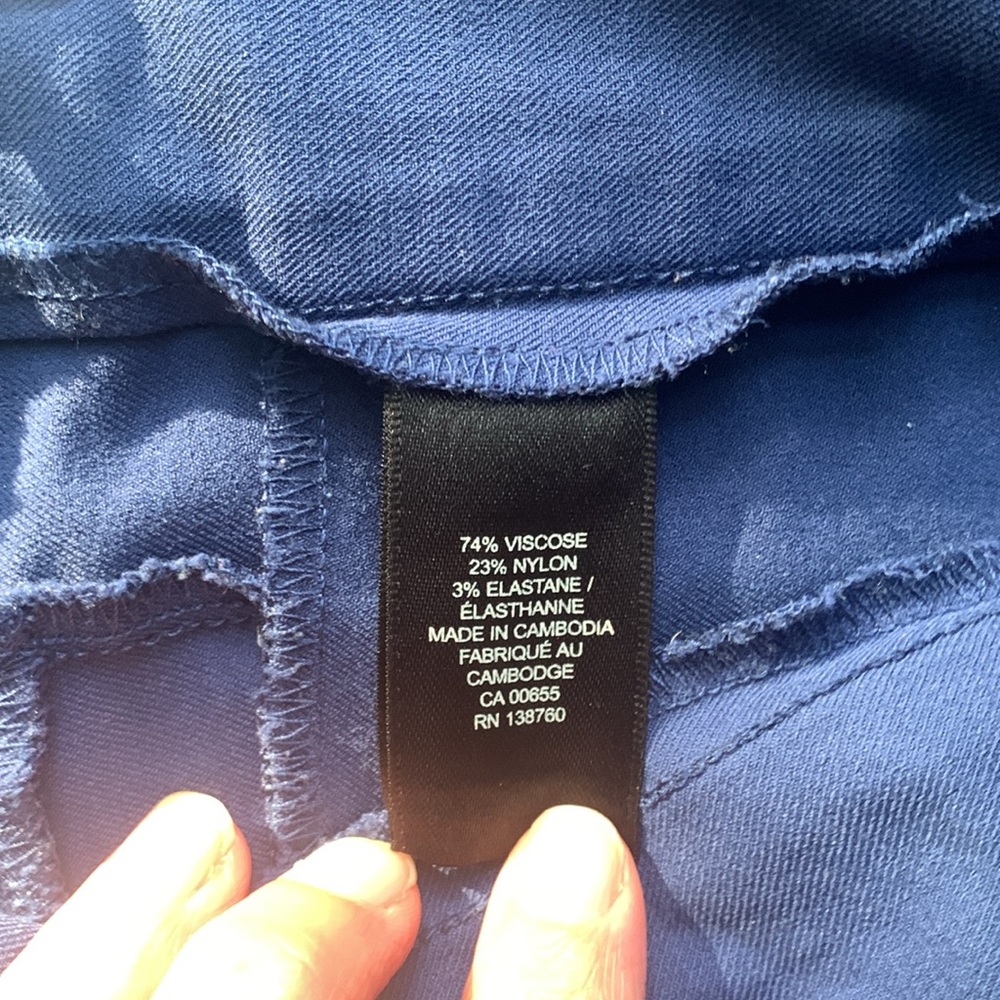 RW&Co Camber and Grace cobalt blue skinny pull-on pants - Picture 5 of 9